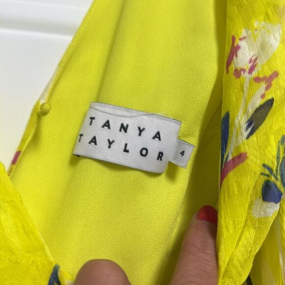 Floral Yellow Maxi TANYA TAYLOR - NWOT - Womens Beautiful Summer Dress - Size 4 - Picture 5 of 8